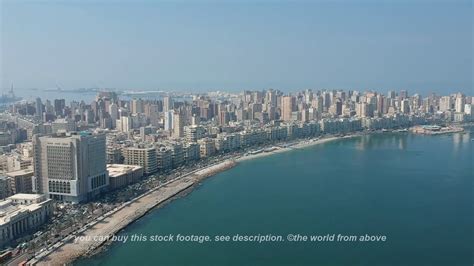 Drone footage of the skyline of Alexandria, Egypt - YouTube