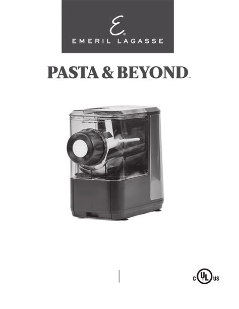 Emeril Lagasse Pasta & Beyond PM-01 Pasta Maker Owner's manual PDF View/Download