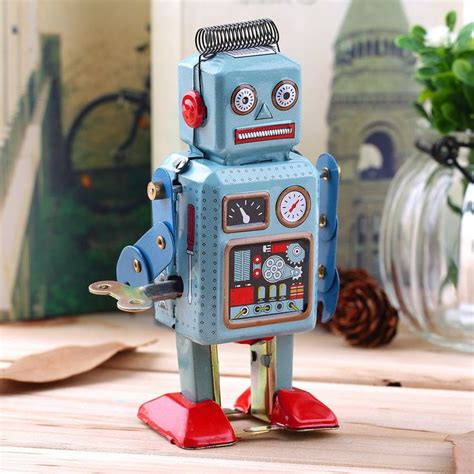 Vintage Mechanical Walking Robot Children Educational Toy Adults Collectible Toy #OUTAD | Tin ...