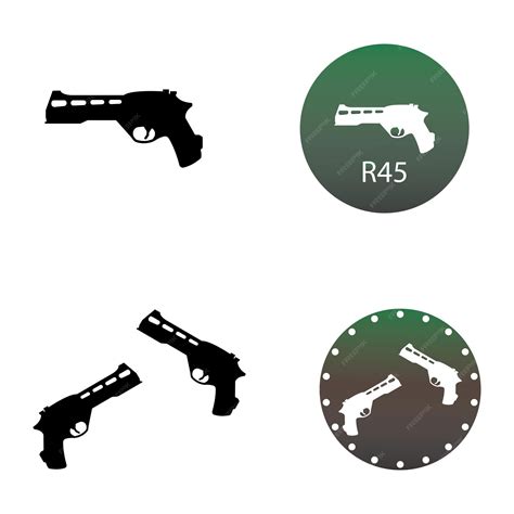 Premium Vector | Firearms icon vector template illustration logo design