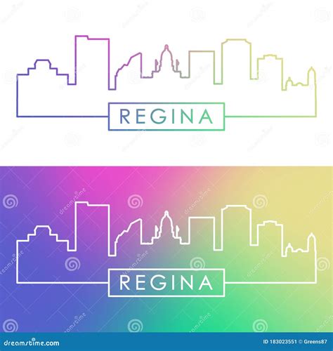 Regina City Canada, Saskatchewan Province Map Vector Illustration ...