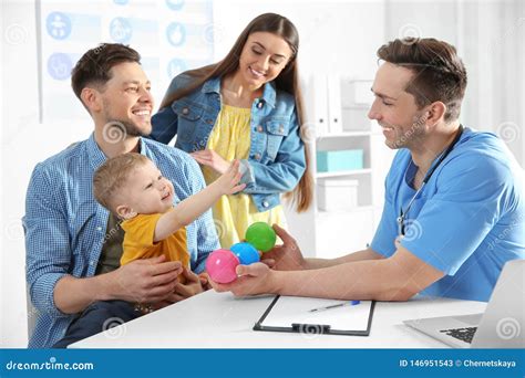 Family with Child Visiting Doctor Stock Image - Image of parents, female: 146951543