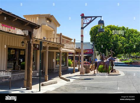 Shops on E Main Street in Old Town Scottsdale, Arizona, USA Stock Photo ...