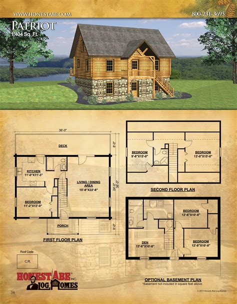 Browse Floor Plans for Our Custom Log Cabin Homes