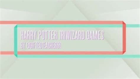 Harry Potter Triwizard Tournament by Gifted Teacher 305 | TpT