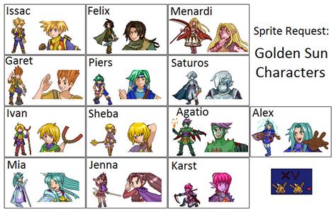 Sprite Request: Golden Sun Characters by theXVthmember on DeviantArt