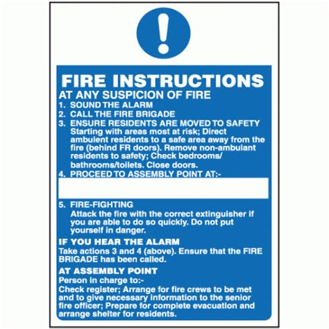 Warden flats fire action notice sign | Fire Action Signs | Safety Signs ...