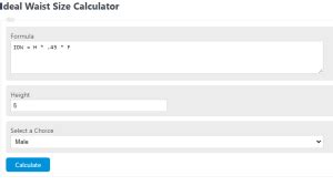 Ideal Waist Size Calculator - Calculator Academy