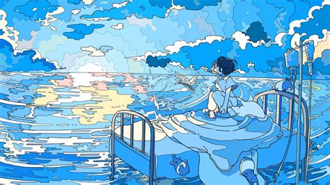 99+ Wallpaper Aesthetic Anime Blue Picture - MyWeb