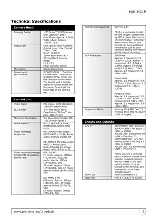 Sony HXR-MC1P | PDF