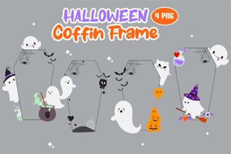 Halloween Coffin Frame Clipart Graphic by Issie_Studio · Creative Fabrica