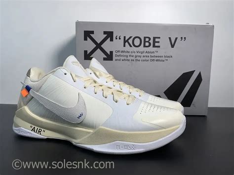 Off-White x Nike Kobe 5 Protro Custom White By Mamba Concepts - SoleSnk