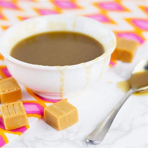 Easy Microwave Light Caramel Sauce for Ice Cream, Cakes, and More!