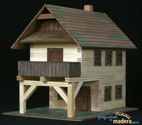 Maqueta para construir casa de pueblo. Juego de modelismo. | Casas de palitos, Casas en ...