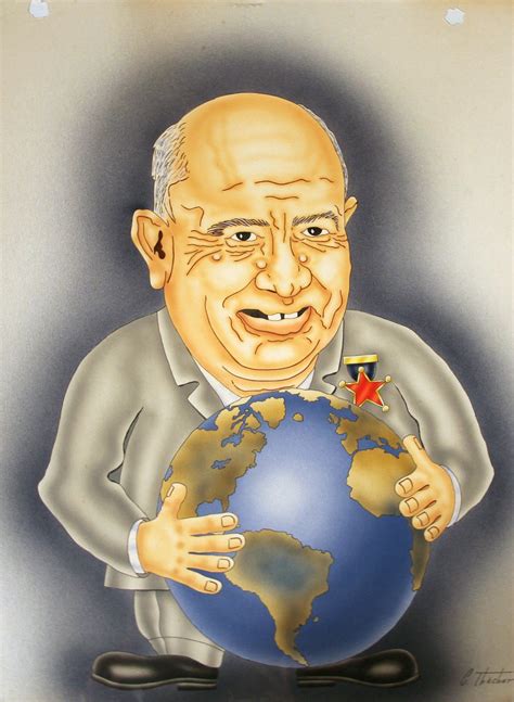 Authentic 1962 Cuban Missile Crisis Caricature of Nikita Khrushchev ...