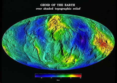 Earth geoid map