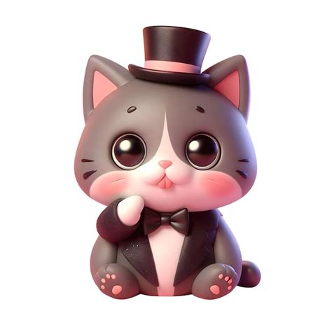 Premium Photo | Cute cat pat cartoon 3d illustration