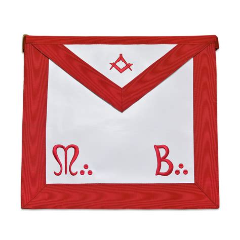 Master Mason Word Red Masonic Apron - [Red & White]-TME-APR-