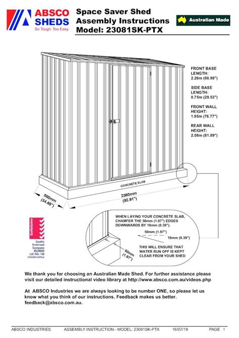 Absco Garden Shed Assembly Instructions | Fasci Garden