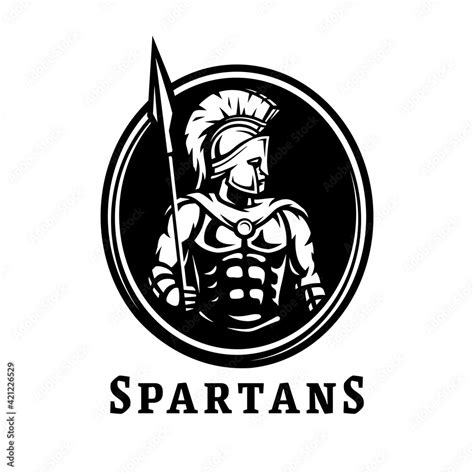 Spartan warrior in armor. Symbol, logo. Vector illustration. Stock ...