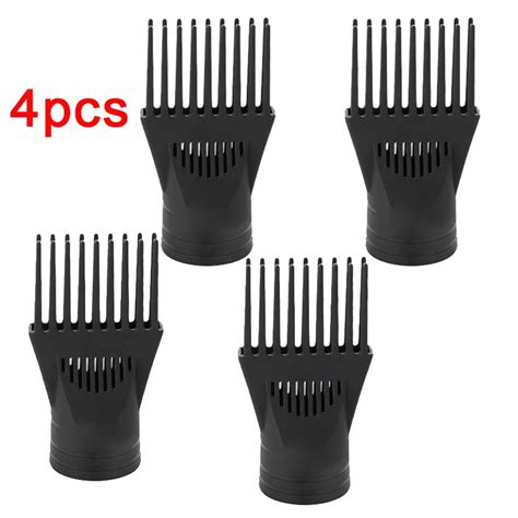 4Pcs Hair Dryer Styling Straight Comb Nozzle Hairdressing Barber ...