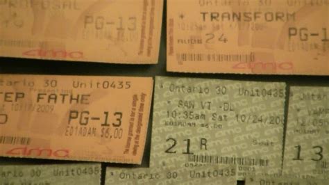 My 400 AMC movie ticket stubs! - YouTube