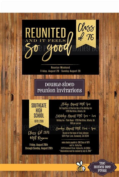 Class Reunion Invitation Template Inspirational Reunited and It Feels ...