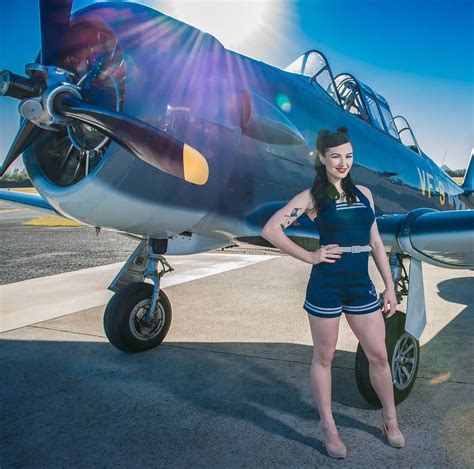 @belindadodge with the US Navy SNJ-4 Texan at Warbird Academy Australia. Lighting assistant and ...