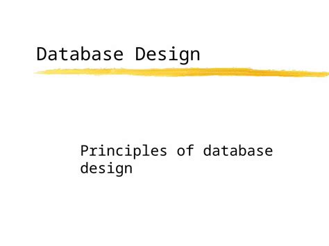 (PPT) Database Design Principles of database design. Relational Models Relational databases are ...