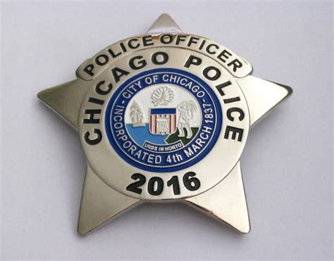 Chicago Police Officer Police Badge Solid Copper Replica Movie Props W – Coin Souvenir