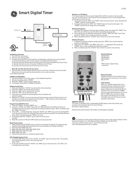 Smart Electrician Digital Timer Instructions - New Product Evaluations, Discounts, and acquiring ...