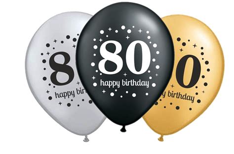 The Magic Balloons- Happy 80th Birthday Balloons pack of 30 pcs