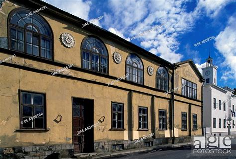 Traditional architecture from the 19th century, old town of Viljandi, Estonia, Stock Photo ...