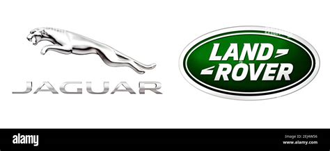 Logo of the car brand Jaguar and Land Rover, free space on white background Stock Photo - Alamy