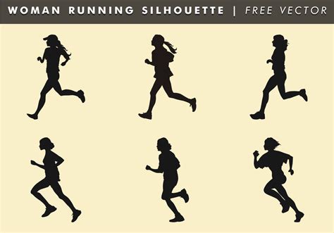 Woman Running Silhouette Free Vector 94634 Vector Art at Vecteezy