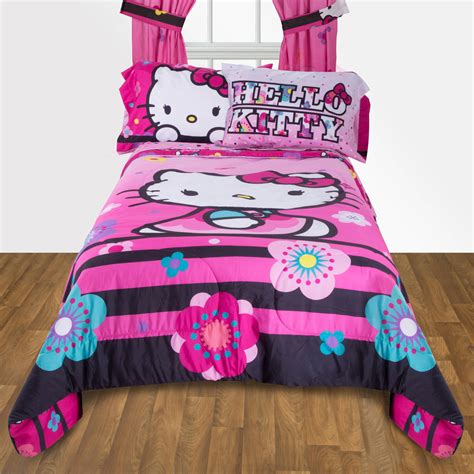 Sanrio Hello Kitty Hello Kitty Floral Ombre Twin & Full Comforter Set, 1 Each - Walmart.com ...