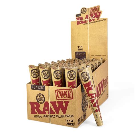 Raw Cones Classic King Size Rolling Paper with Natural Pre Fibers