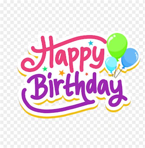 Transparent Background Happy Birthday Text Png - guessuniversal