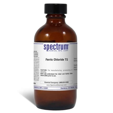 Ferric Chloride TS, USP Test Solution, Spectrum Chemical Quantity: 100 ...