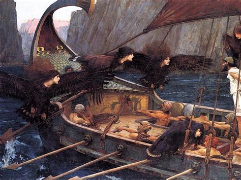 paintings ships sirens artwork john william waterhouse greek mythology odysseus 1820x900 ...