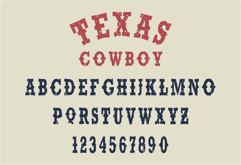 Texas Cowboy Grunge Retro Font #316551 - TemplateMonster