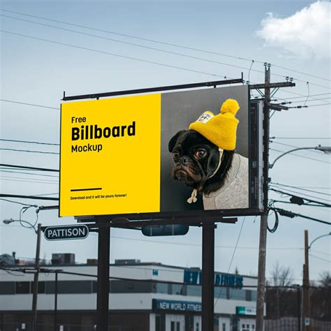 Free City Billboard Mockup PSD