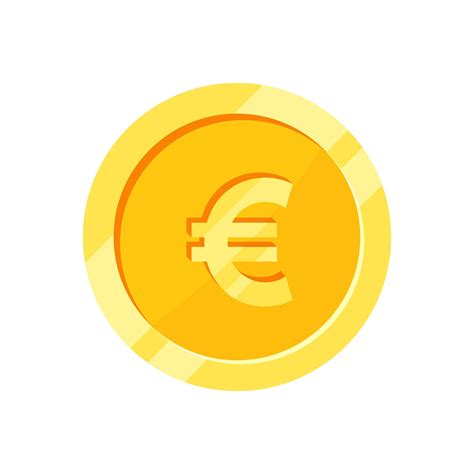 euro gold coin flat design 15397375 Vector Art at Vecteezy