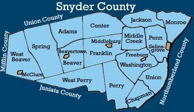 Snyder County Pennsylvania Township Maps