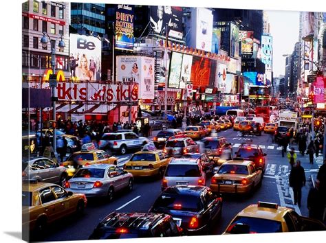 Traffic on a road in a city, Times Square, Manhattan, New York City ...