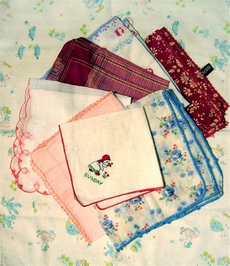 needle book: Vintage handkerchiefs