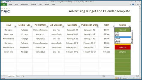 √ Free Printable Excel Budget Calendar Template