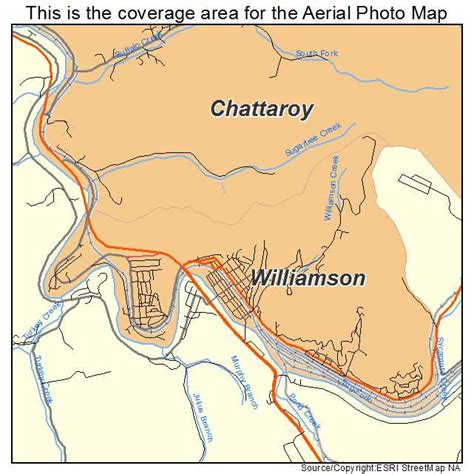 Aerial Photography Map of Williamson, WV West Virginia