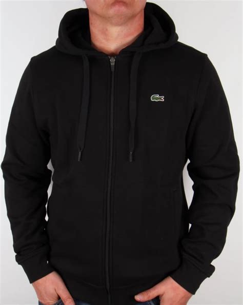 Lacoste Hooded Sweatshirt - full zip Black,hoody,mens, hoodie