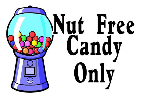 Free Posters and Signs: Nut Free Candy Only